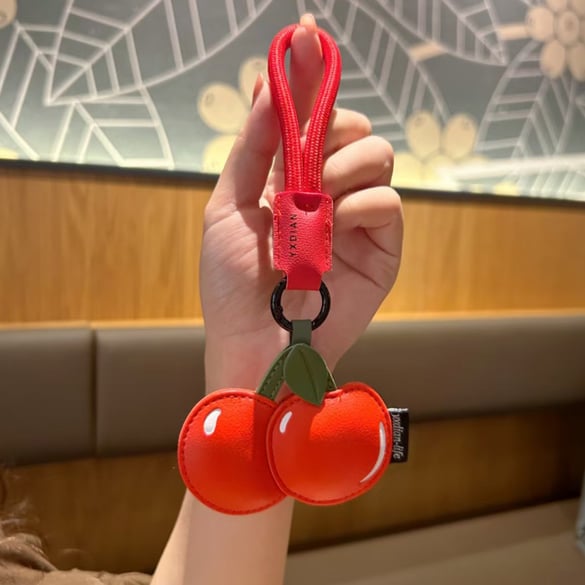 1 pezzo di grazioso ciondolo per borsa in pelle a forma di frutta