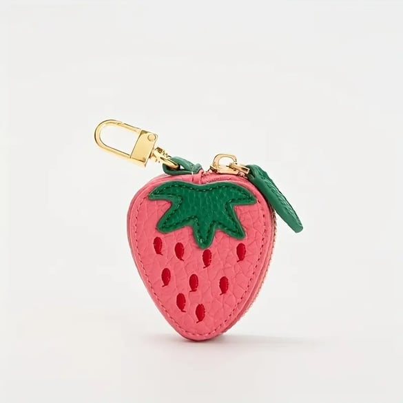 Süßes Mini-Münztäschchen in Erdbeerform für Taschenanhänger 2