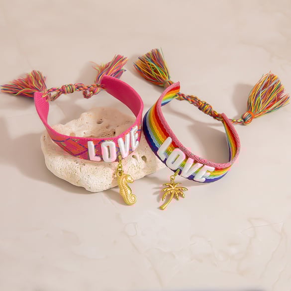 1 Piece Fabric Charm Bracelet