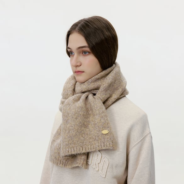 1 Piece Solid Color Rayon & Wool Winter Scarf