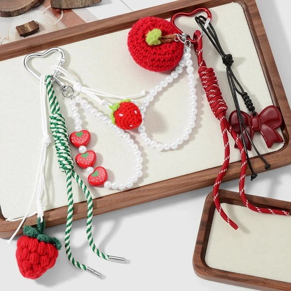 1 Piece Sweet Strawberry Bag Charm