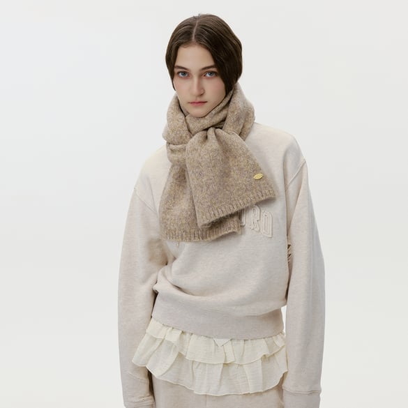 1 Piece Solid Color Rayon & Wool Winter Scarf 2