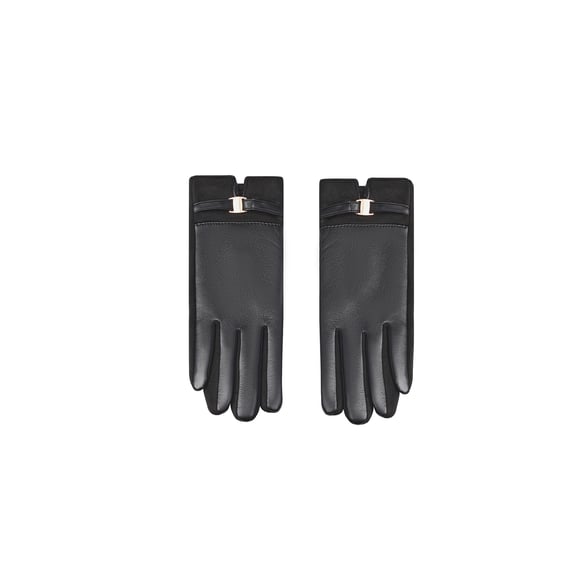 1 Paar schlichte, elegante, einfarbige PU-Damenhandschuhe