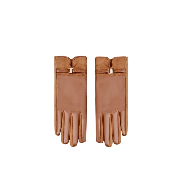 1 Paar schlichte, elegante, einfarbige PU-Damenhandschuhe 2