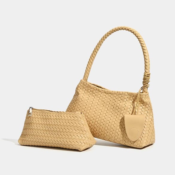 1 Piece Exquisite Woven PU Women's Shoulder Bags with pouch 2