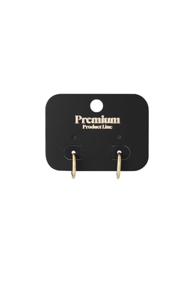 Creoles simple M Gold Color Stainless Steel h5 Picture5