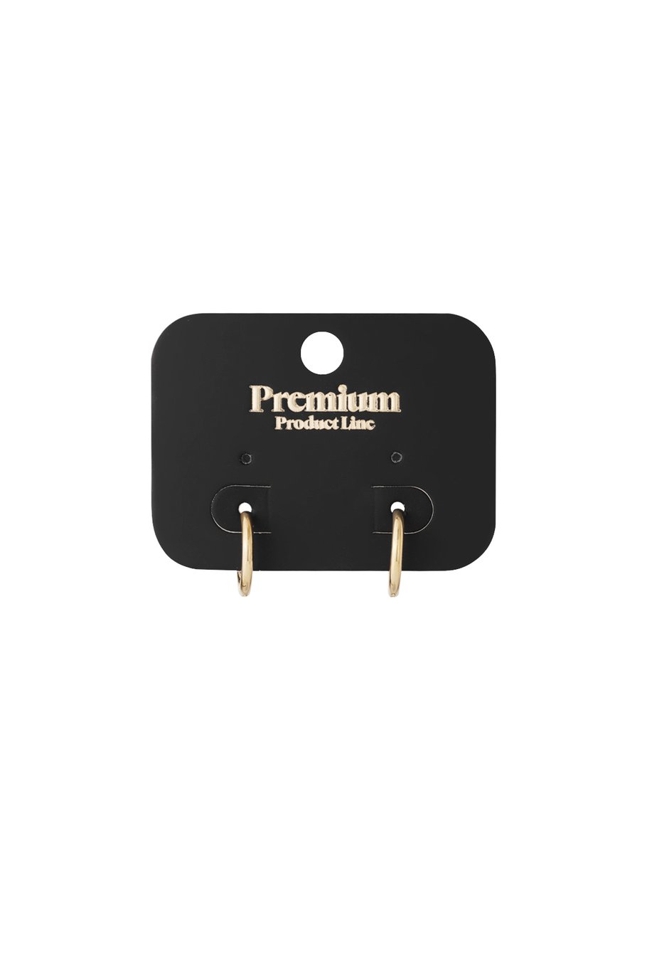 Creoles simple M Gold Color Stainless Steel Picture5