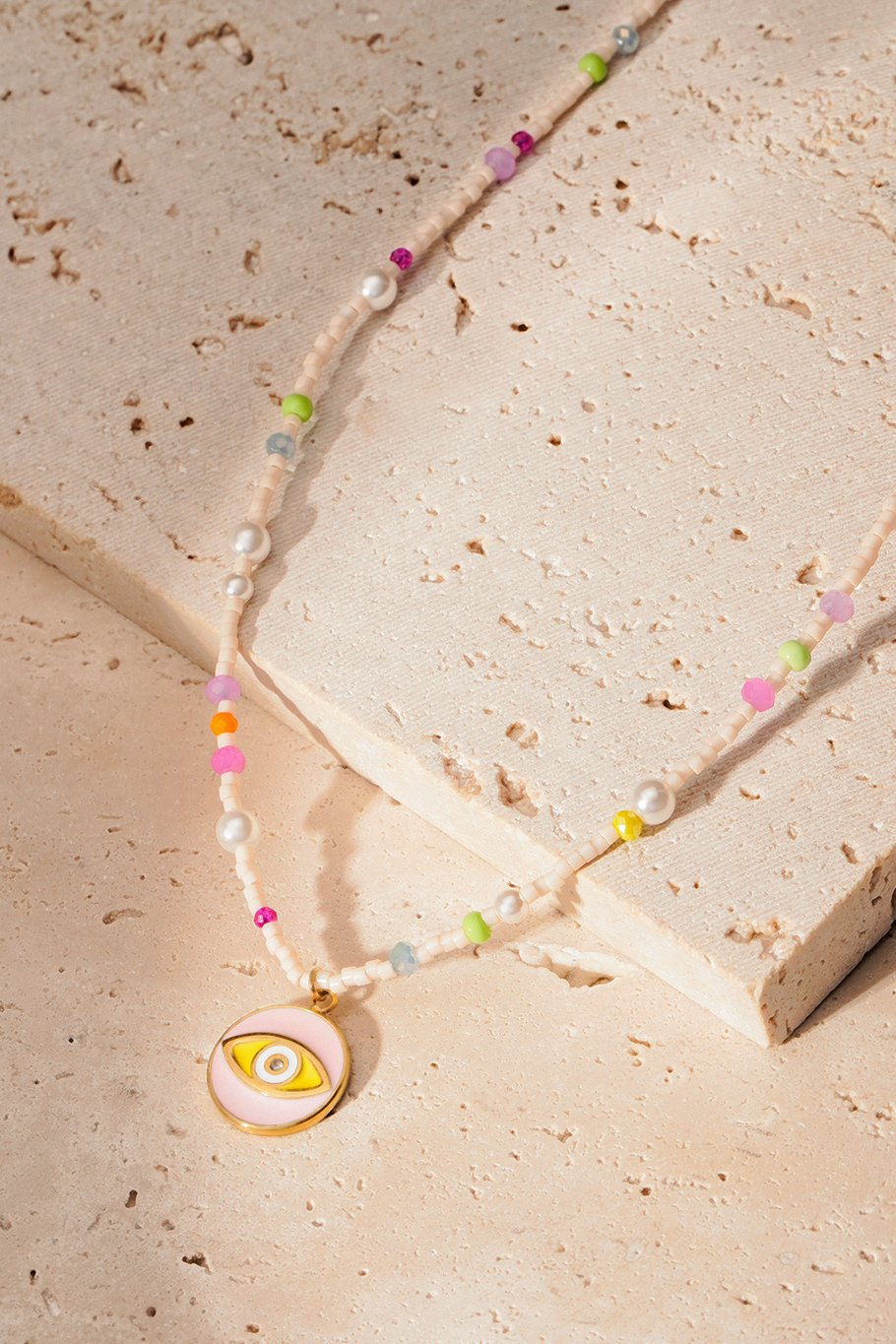 All eyes on you Necklace - Pink multi  Picture4
