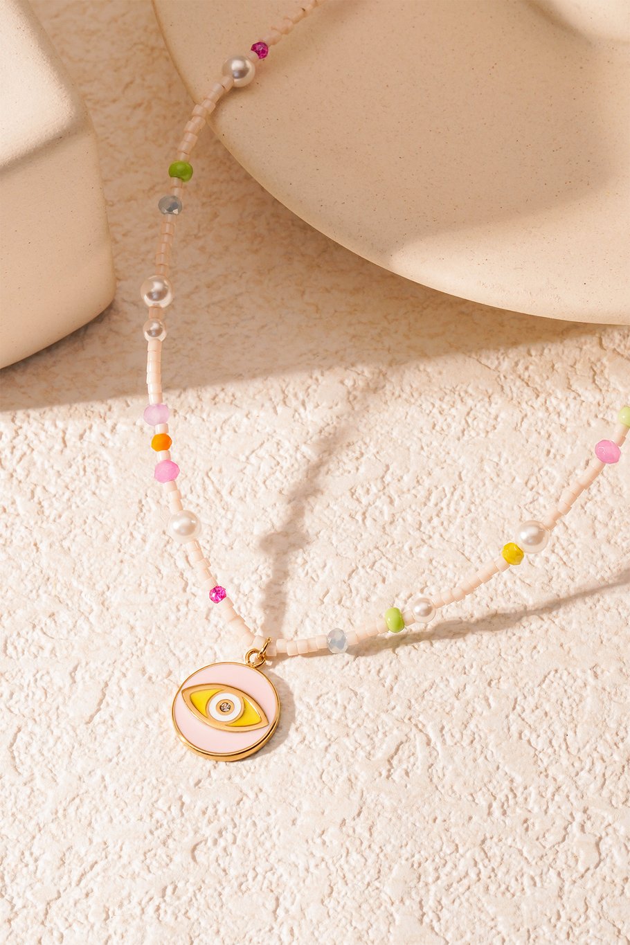 All eyes on you Necklace - Pink multi  Picture5
