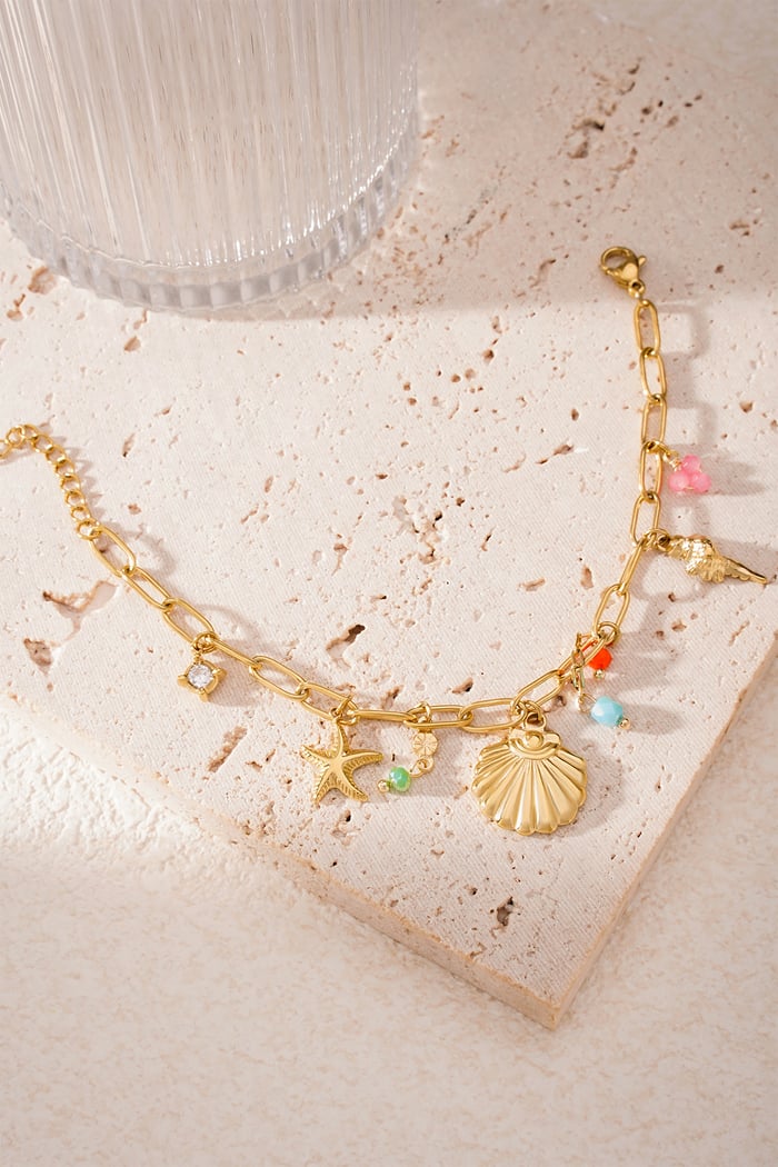 Bracelet beach for life - Gold color Picture3