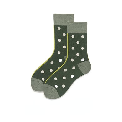 1 Pair Polka - dot and Checkered Comfortable  Cotton Mid-Calf Socks h5 