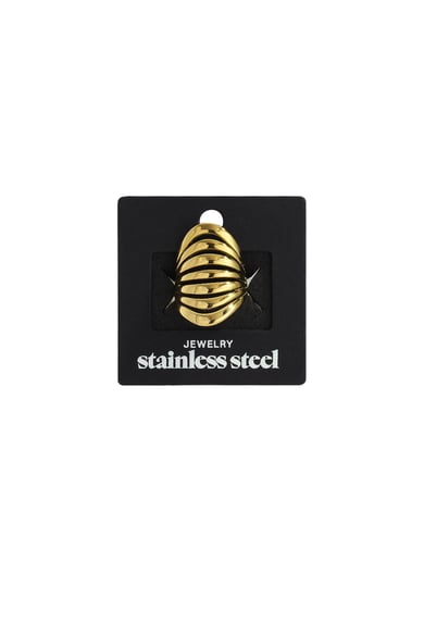 Stainless Steel Statement Rings lines Casual Daily Simple Series Women's jewelry h5 Picture4