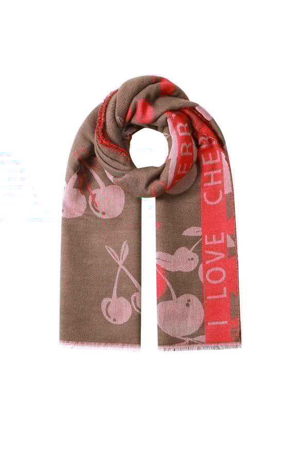 Sciarpe invernali ciliegia Casual Acrilico Accessori quotidiani 2