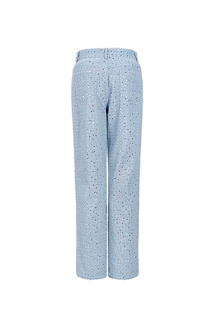 Denim Jeans with Sequins - Light Blue  Picture3