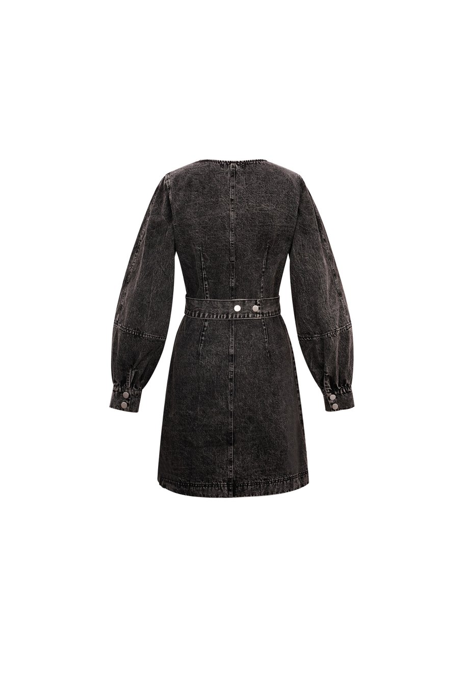 Denim wrap dress - Black Picture3