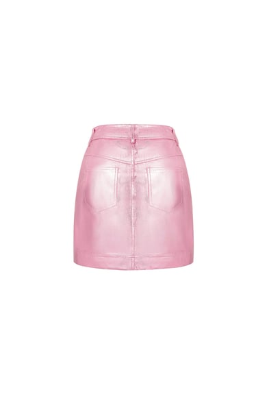 Pembe Aşk Mini Etek - Pembe h5 Resim6