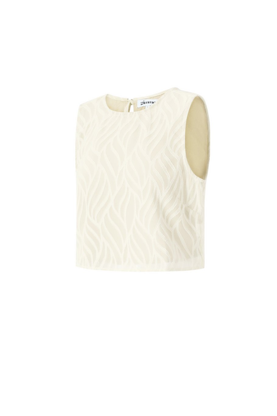 Co-ord Set White Leaves - Sleeveless Tops h5Picture2