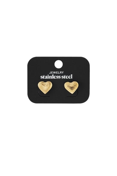 Stainless Steel Stud Earrings Heart Daily Daily Simple Series Women's jewelry h5 Picture3
