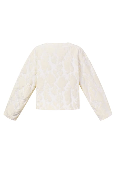 Jacquard ballonmouwjas h5 Afbeelding3