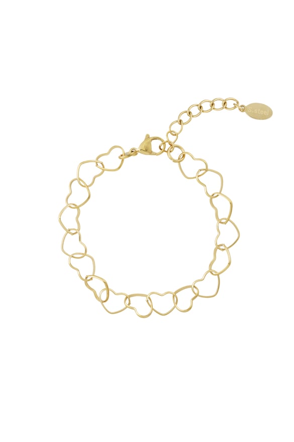 Bracelets chaîne en acier 304S avec cœur, quotidien