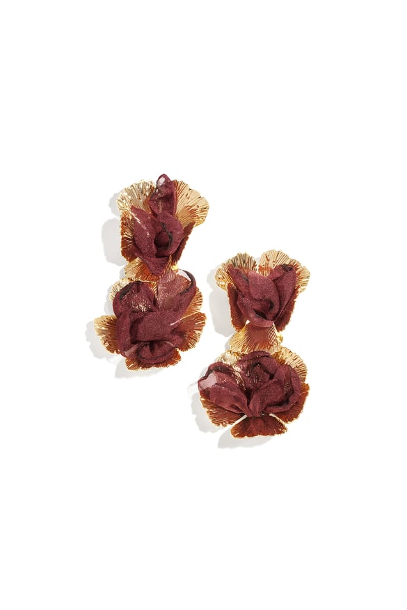 Polyester Tropfen-Ohrringe Blume Lässig Alltag Damenschmuck