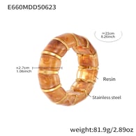 E660-Khaki elastic bracelet 20cm Picture10