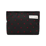 Black / 1 Piece Fashionable Series Sweet Dots Color Contrast Design High-capacity Women's Cosmetic Bags 