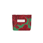 Red & Green / 1 Piece Vintage Series Retro Flower Contrast Color Three-dimensional Women's Cosmetic Bags 