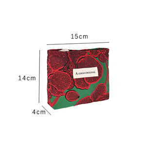 1 Piece Vintage Series Retro Flower Contrast Color Three-dimensional Women's Cosmetic Bags h5 Picture4