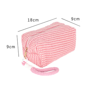 1 Piece Modern Series Daily Plaid Fluffy High-capacity Lightweight Portable Women's Cosmetic Bags h5 Picture5