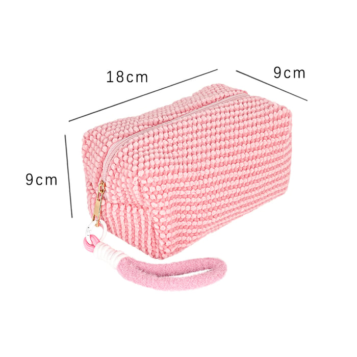 1 Piece Modern Series Daily Plaid Fluffy High-capacity Lightweight Portable Women's Cosmetic Bags Picture5