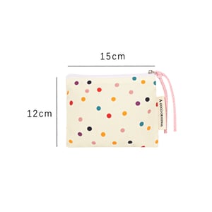 1 Piece Classic Series Elegant Colorful Polka Dots Canvas Portable Women's Cosmetic Bags h5 Picture4