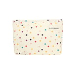 White Multi / 1 Piece Classic Series Elegant Colorful Polka Dots Canvas Portable Women's Cosmetic Bags Picture2