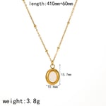 Gold color / 1 Piece Classic Series Retro Round  Gold Color Women's Pendant Necklaces 