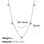 Silver color / 1 Piece Romantic Series Classic Heart Titanium Steel  Gold Color Women's Pendant Necklaces Picture2