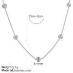 Silver color / 1 Piece Romantic Series Classic Heart Titanium Steel  Gold Color Women's Pendant Necklaces Picture4