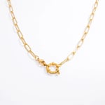 Gold color / 1 Piece Simple Series Daily Stainless Steel Gold Color DIY Women's Chain Necklaces Picture2