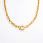 Gold color / 1 Piece Simple Series Daily Stainless Steel Gold Color DIY Women's Chain Necklaces Picture3