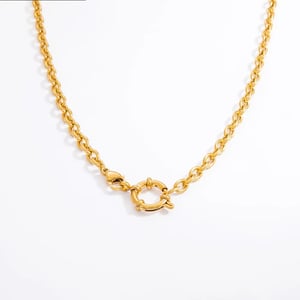 1 Piece Simple Series Daily Stainless Steel Gold Color DIY Women's Chain Necklaces h5 