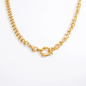 1 Piece Simple Series Daily Stainless Steel Gold Color DIY Women's Chain Necklaces h5 