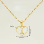 Gold color / 1 Piece Classic Series Elegant Daily Letter A Stainless Steel Gold Color Women's Pendant Necklaces 