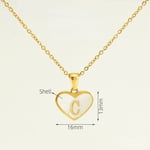 Gold color / 1 Piece Classic Series Elegant Daily Letter C Stainless Steel Gold Color Women's Pendant Necklaces Picture3