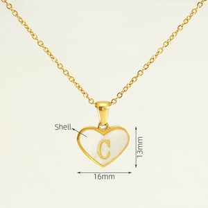 1 Piece Classic Series Elegant Daily Letter C Stainless Steel Gold Color Women's Pendant Necklaces h5 