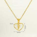 Gold color / 1 Piece Classic Series Elegant Daily Letter F Stainless Steel Gold Color Women's Pendant Necklaces Picture6