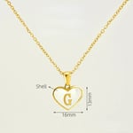 Gold color / 1 Piece Classic Series Elegant Daily Letter G Stainless Steel Gold Color Women's Pendant Necklaces Picture7