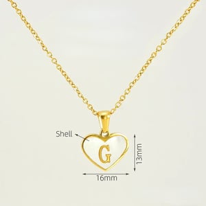 1 Piece Classic Series Elegant Daily Letter G Stainless Steel Gold Color Women's Pendant Necklaces h5 