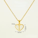 Gold color / 1 Piece Classic Series Elegant Daily Letter I Stainless Steel Gold Color Women's Pendant Necklaces Picture9