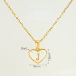 Gold color / 1 Piece Classic Series Elegant Daily Letter J Stainless Steel Gold Color Women's Pendant Necklaces Picture10