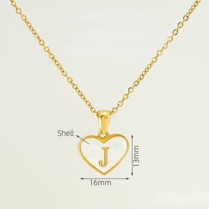 1 Piece Classic Series Elegant Daily Letter J Stainless Steel Gold Color Women's Pendant Necklaces h5 