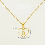 Gold color / 1 Piece Classic Series Elegant Daily Letter O Stainless Steel Gold Color Women's Pendant Necklaces Picture15